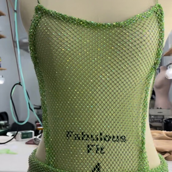 Handmade Green Dress inspired by May Mashiah - Picture 2 of 4